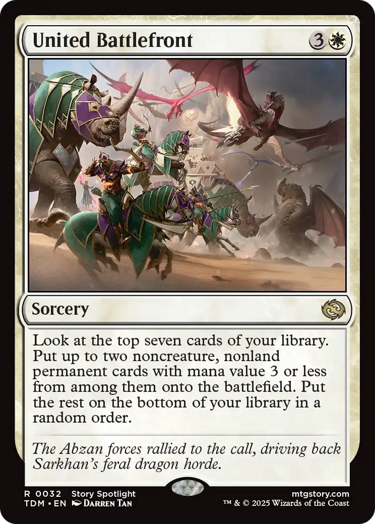 United Battlefront - Rare Sorcery card from Tarkir: Dragonstorm