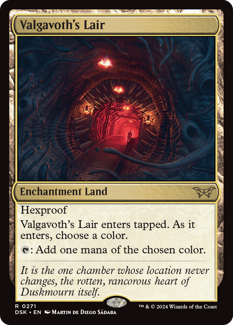 Valgavoth's Lair - Rare Enchantment Land card from Duskmourn: House of Horror