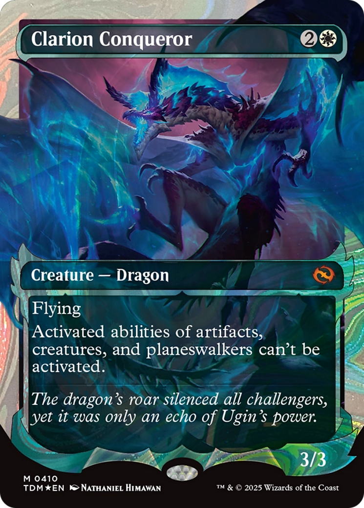 Clarion Conqueror - Mythic Creature — Dragon card from Tarkir: Dragonstorm
