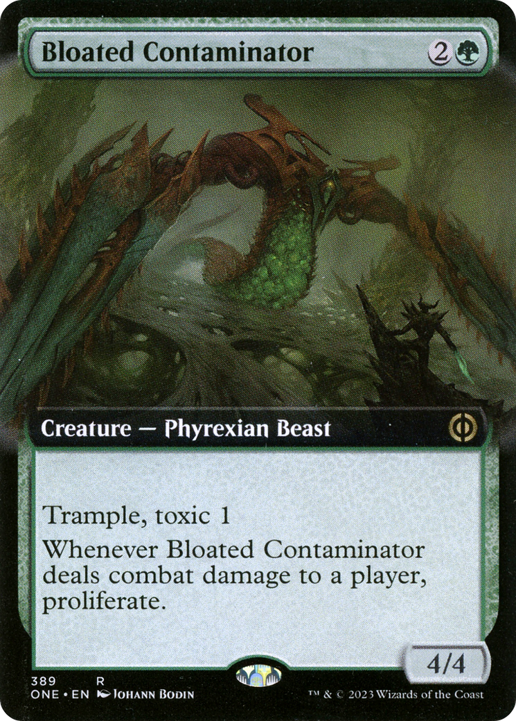 Bloated Contaminator - Rare Creature — Phyrexian Beast card from Phyrexia: All Will Be One