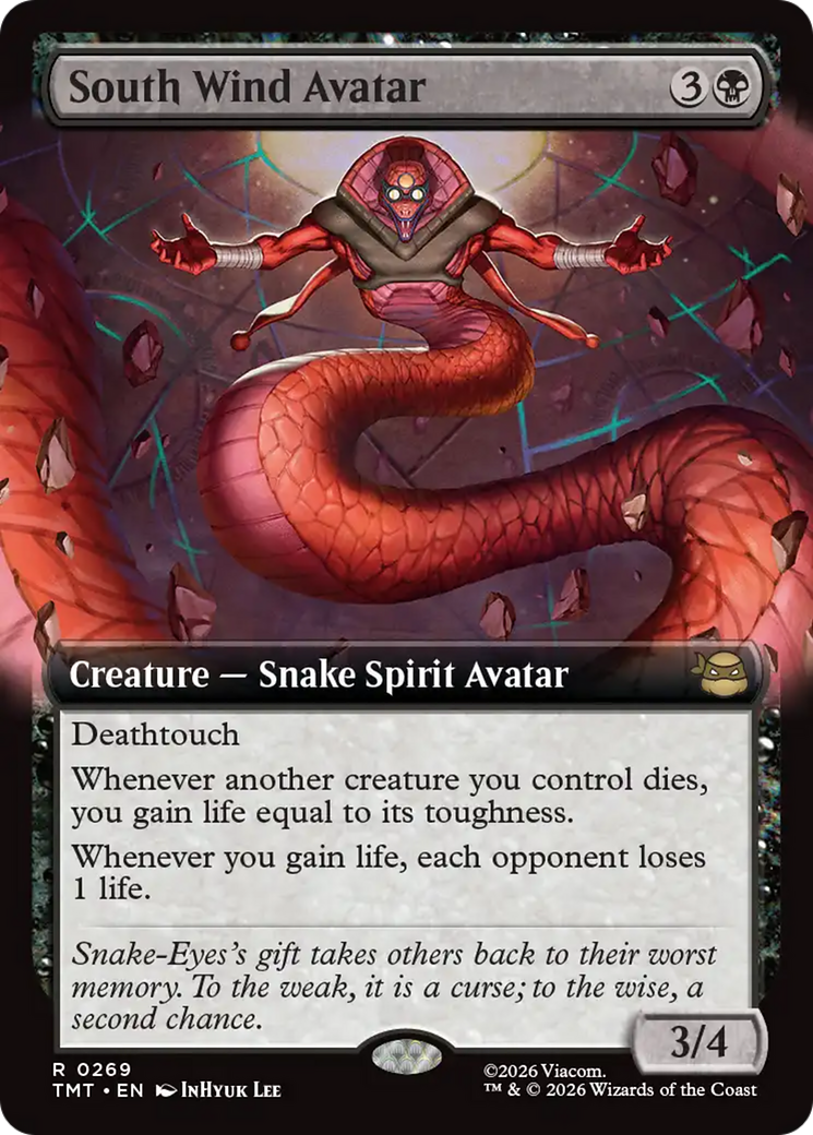 South Wind Avatar - Rare Creature — Snake Spirit Avatar card from Teenage Mutant Ninja Turtles