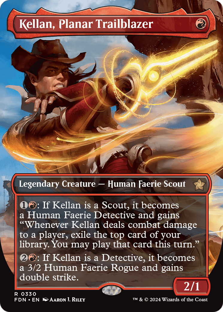 Kellan, Planar Trailblazer - Rare Legendary Creature — Human Faerie Scout card from Foundations