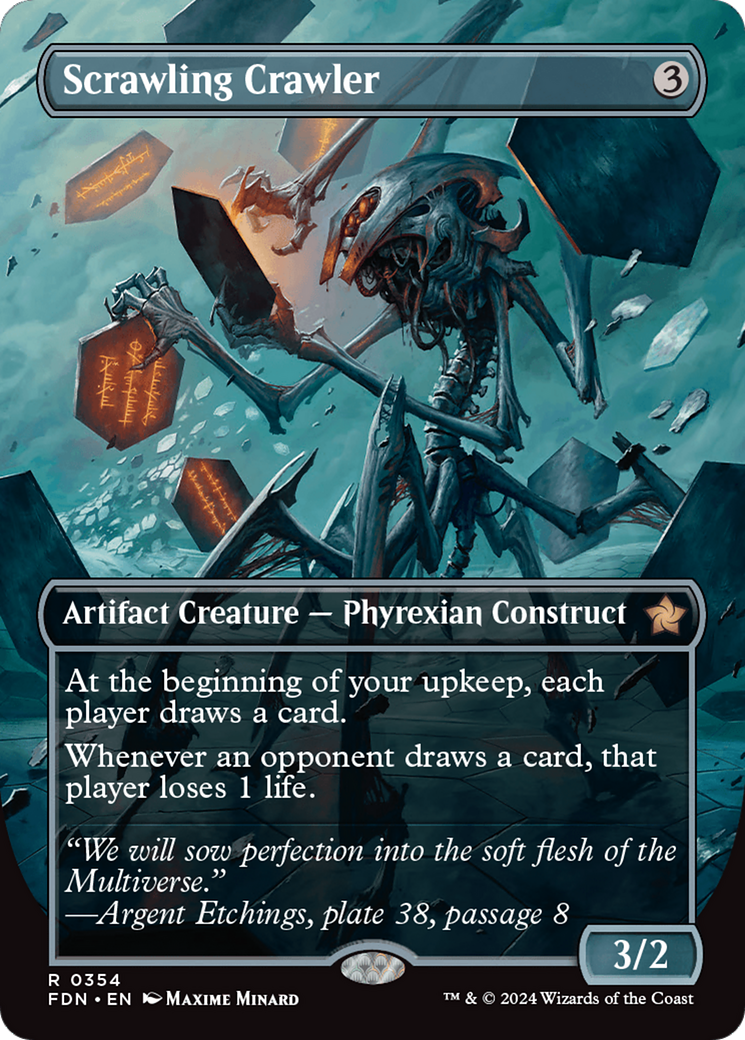Scrawling Crawler - Rare Artifact Creature — Phyrexian Construct card from Foundations