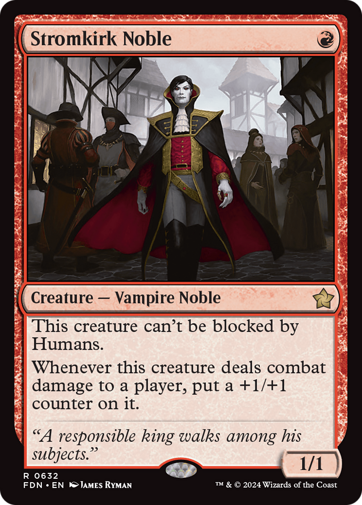Stromkirk Noble - Rare Creature — Vampire Noble card from Foundations
