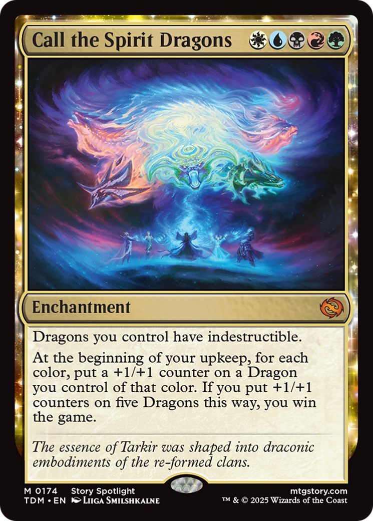 Call the Spirit Dragons - Mythic Enchantment card from Tarkir: Dragonstorm