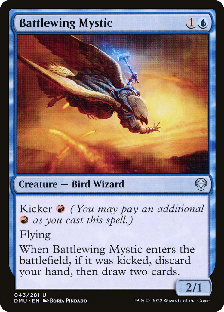 Battlewing Mystic - Uncommon Creature — Bird Wizard card from Dominaria United