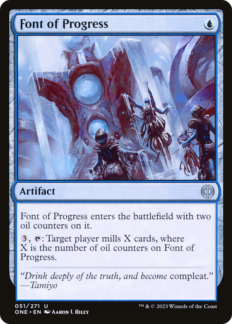 Font of Progress - Uncommon Artifact card from Phyrexia: All Will Be One