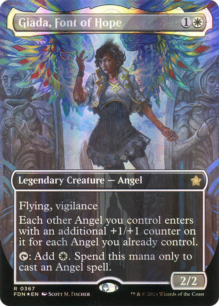 Giada, Font of Hope - Rare Legendary Creature — Angel card from Foundations