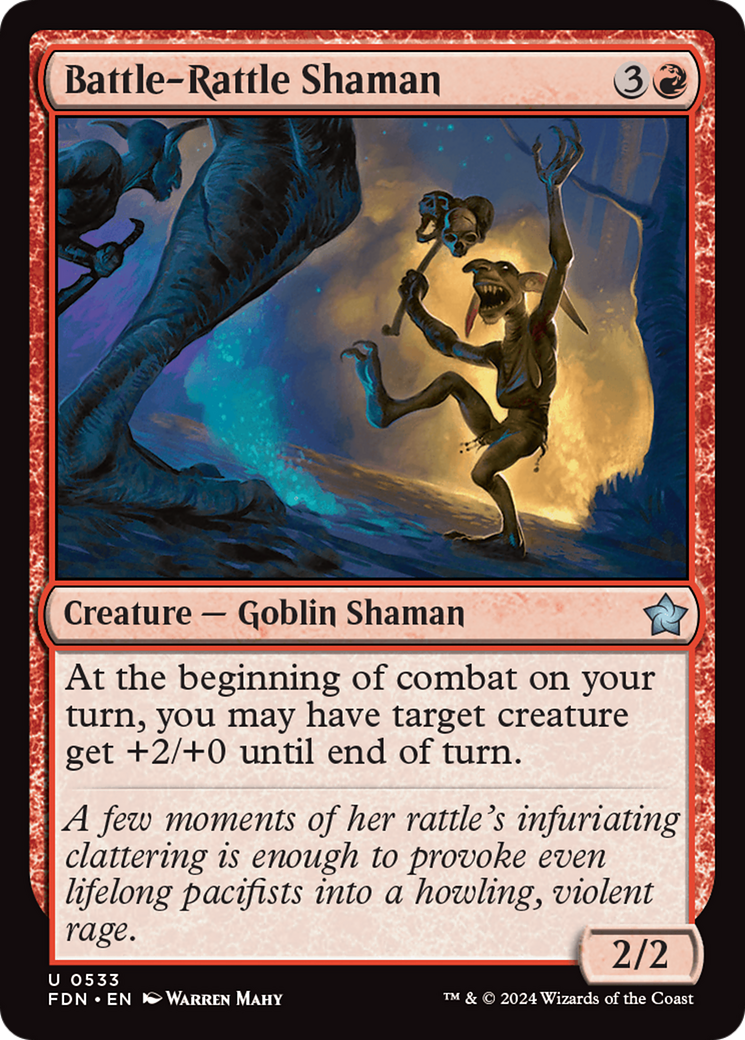 Battle-Rattle Shaman - Uncommon Creature — Goblin Shaman card from Foundations