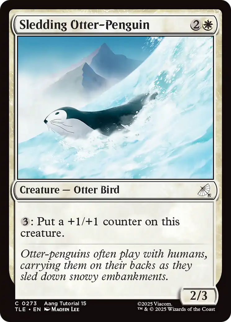 Sledding Otter-Penguin - Common Creature — Otter Bird card from Avatar: The Last Airbender Eternal