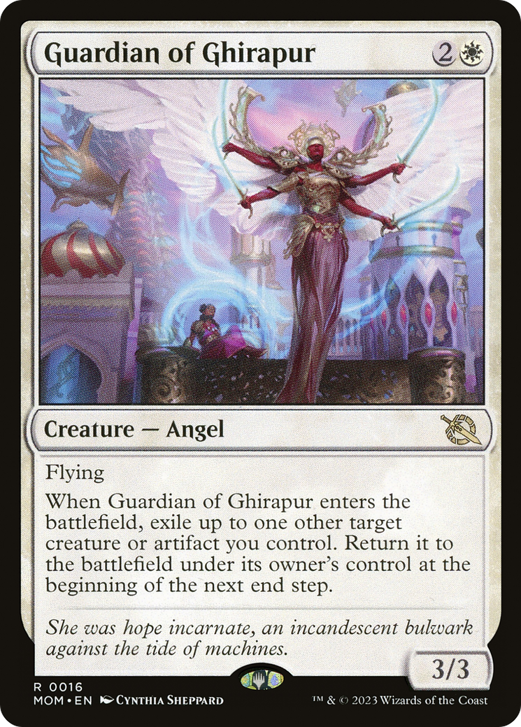 Guardian of Ghirapur - Rare Creature — Angel card from March of the Machine