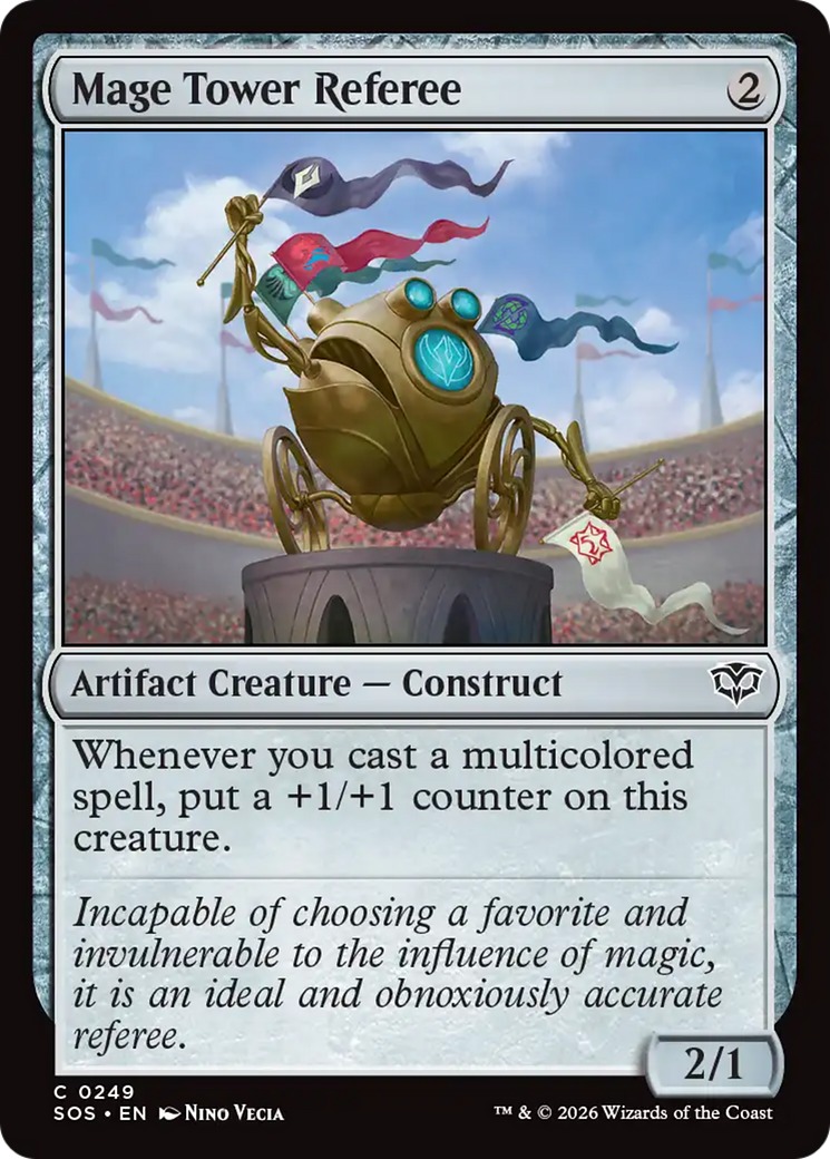 Mage Tower Referee - Common Artifact Creature — Construct card from Secrets of Strixhaven