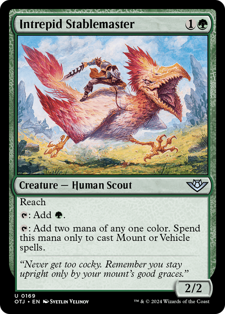 Intrepid Stablemaster - Uncommon Creature — Human Scout card from Outlaws of Thunder Junction