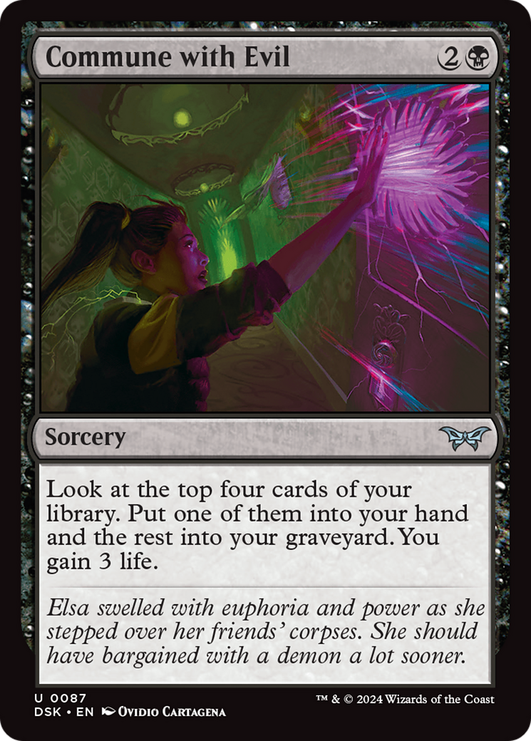 Commune with Evil - Uncommon Sorcery card from Duskmourn: House of Horror