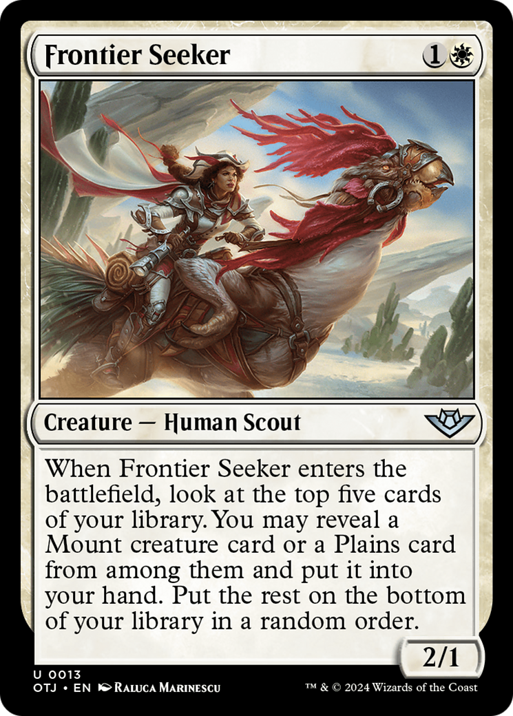 Frontier Seeker - Uncommon Creature — Human Scout card from Outlaws of Thunder Junction