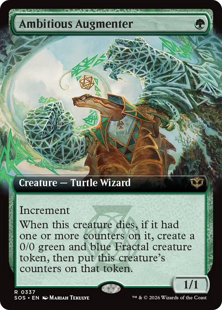 Ambitious Augmenter - Rare Creature — Turtle Wizard card from Secrets of Strixhaven