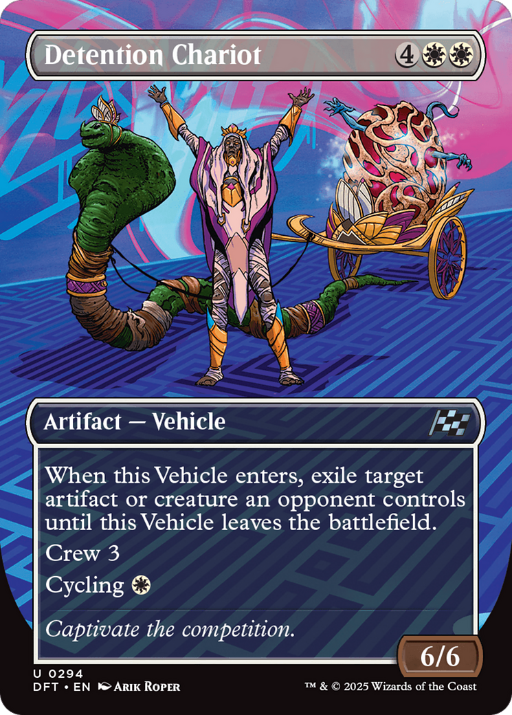 Detention Chariot - Uncommon Artifact — Vehicle card from Aetherdrift