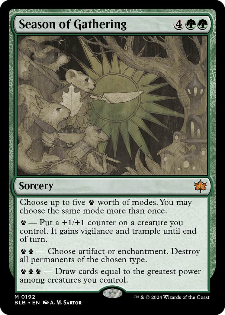 Season of Gathering - Mythic Sorcery card from Bloomburrow