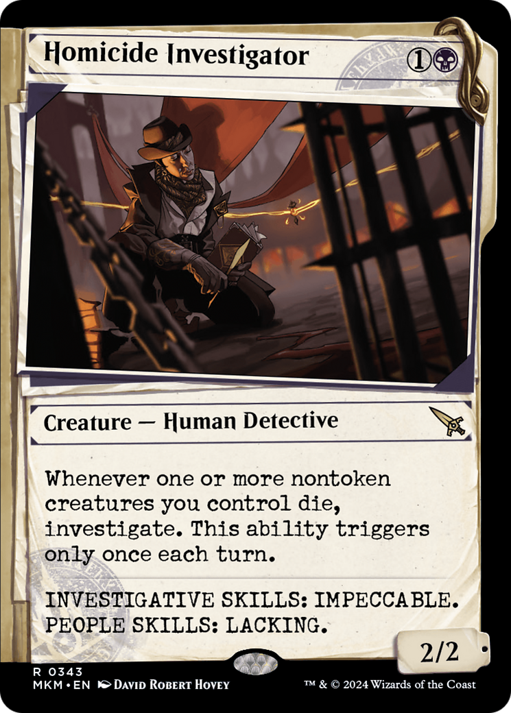 Homicide Investigator - Rare Creature — Human Detective card from Murders at Karlov Manor