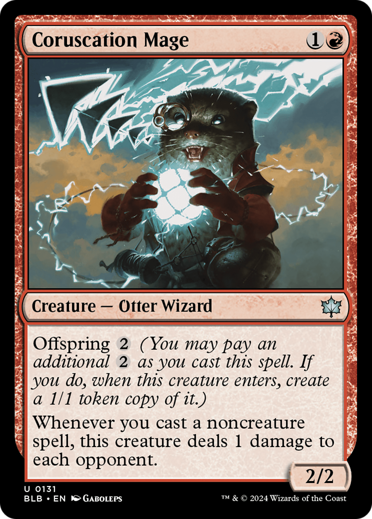 Coruscation Mage - Uncommon Creature — Otter Wizard card from Bloomburrow