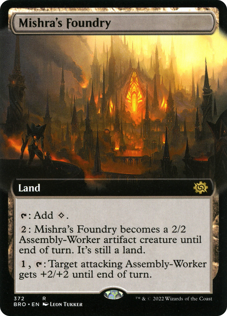 Mishra's Foundry - Rare Land card from The Brothers' War