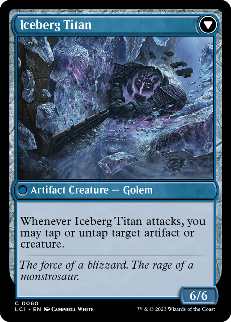 Back face of Inverted Iceberg // Iceberg Titan - Artifact Creature — Golem card