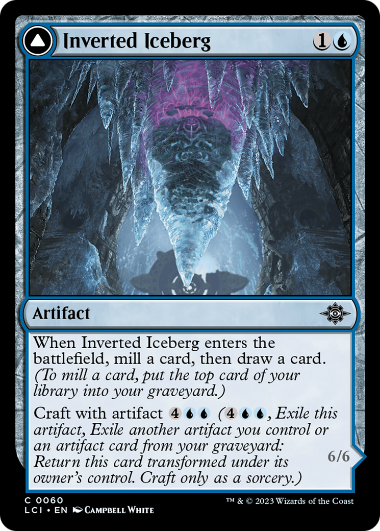 Inverted Iceberg // Iceberg Titan - Common Artifact Creature — Golem card from The Lost Caverns of Ixalan