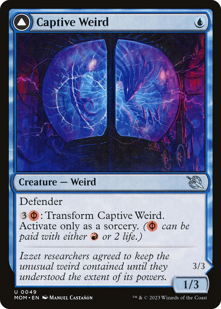 Captive Weird // Compleated Conjurer - Uncommon Creature — Phyrexian Weird card from March of the Machine
