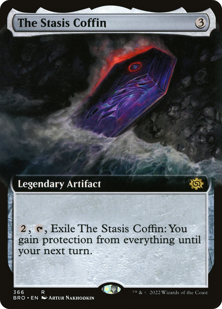 The Stasis Coffin - Rare Legendary Artifact card from The Brothers' War