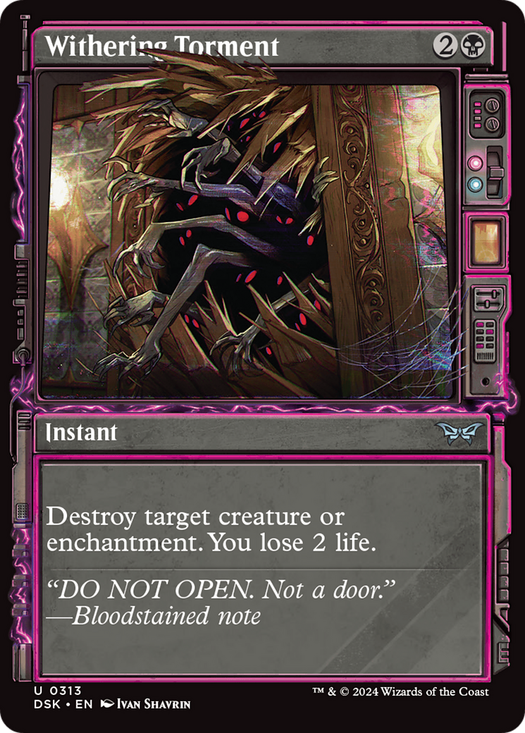 Withering Torment - Uncommon Instant card from Duskmourn: House of Horror