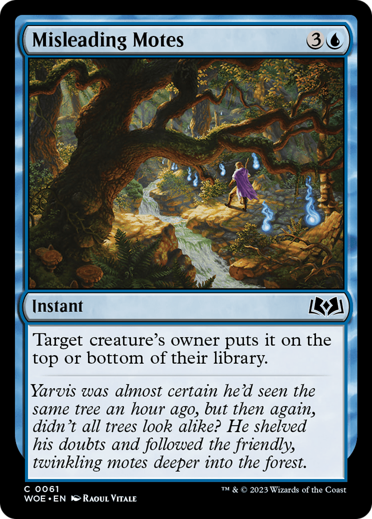 Misleading Motes - Common Instant card from Wilds of Eldraine
