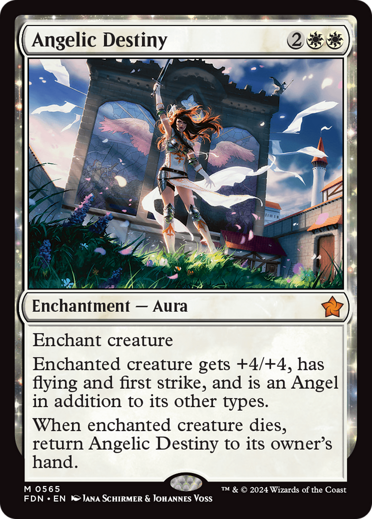 Angelic Destiny - Mythic Enchantment — Aura card from Foundations
