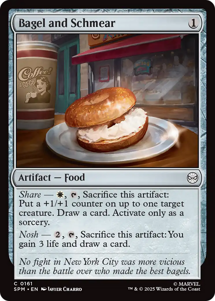 Bagel and Schmear - Common Artifact — Food card from Marvel's Spider-Man