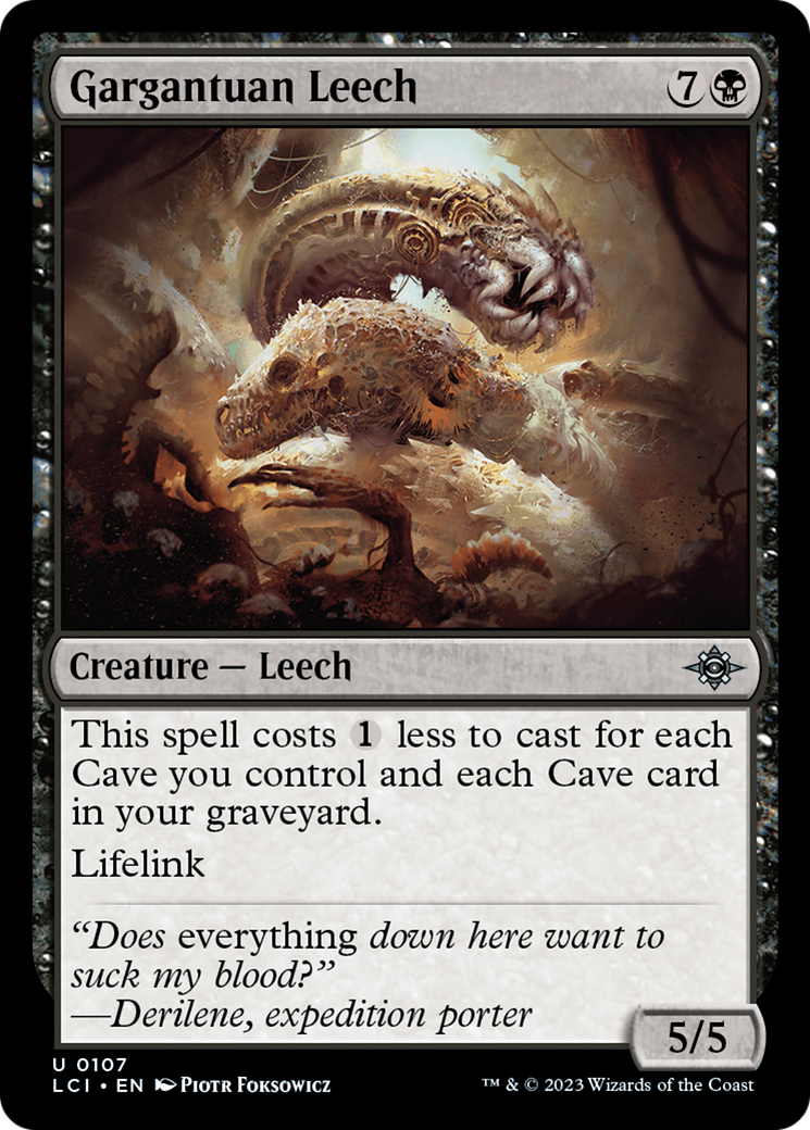 Gargantuan Leech - Uncommon Creature — Leech card from The Lost Caverns of Ixalan
