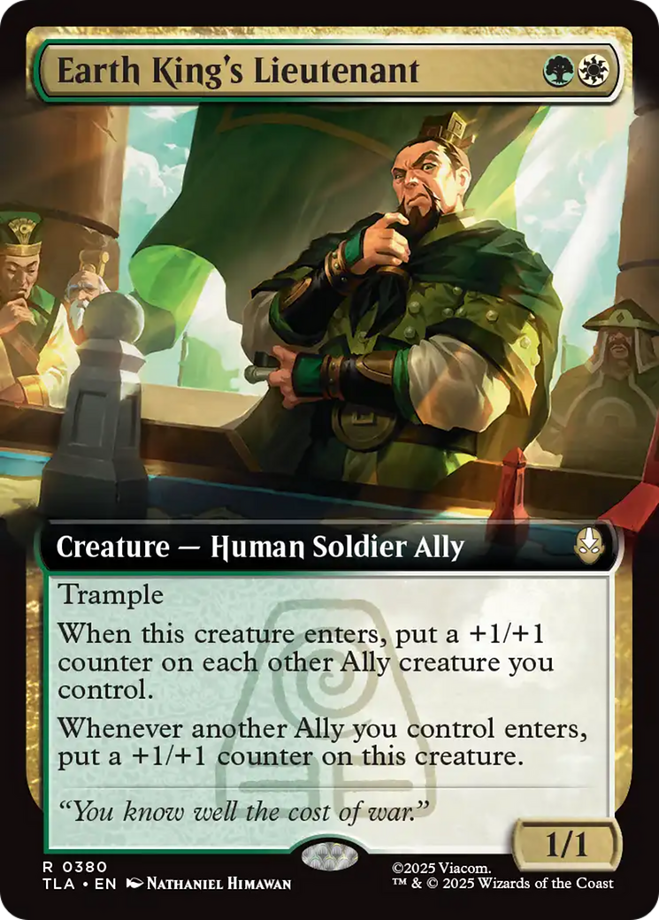 Earth King's Lieutenant - Rare Creature — Human Soldier Ally card from Avatar: The Last Airbender