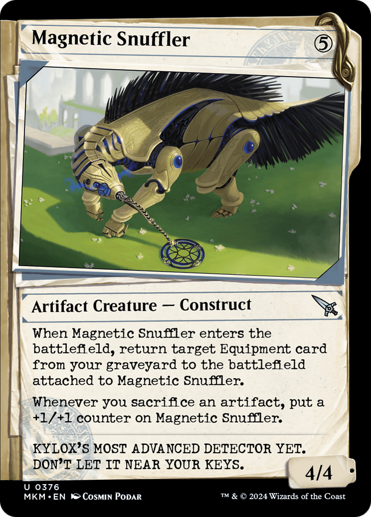 Magnetic Snuffler - Uncommon Artifact Creature — Construct card from Murders at Karlov Manor