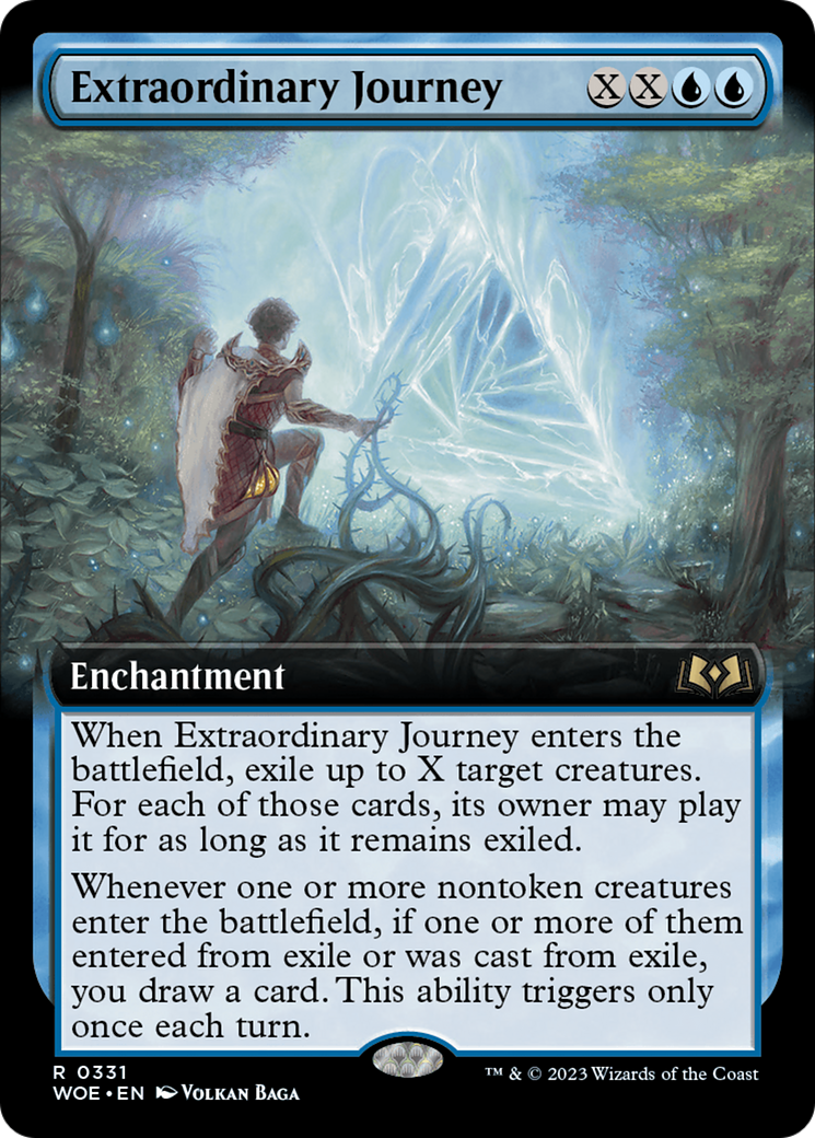 Extraordinary Journey - Rare Enchantment card from Wilds of Eldraine
