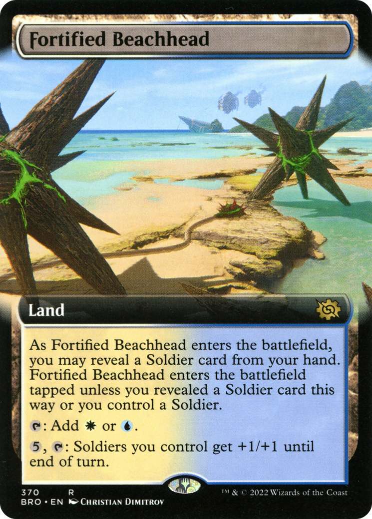 Fortified Beachhead - Rare Land card from The Brothers' War