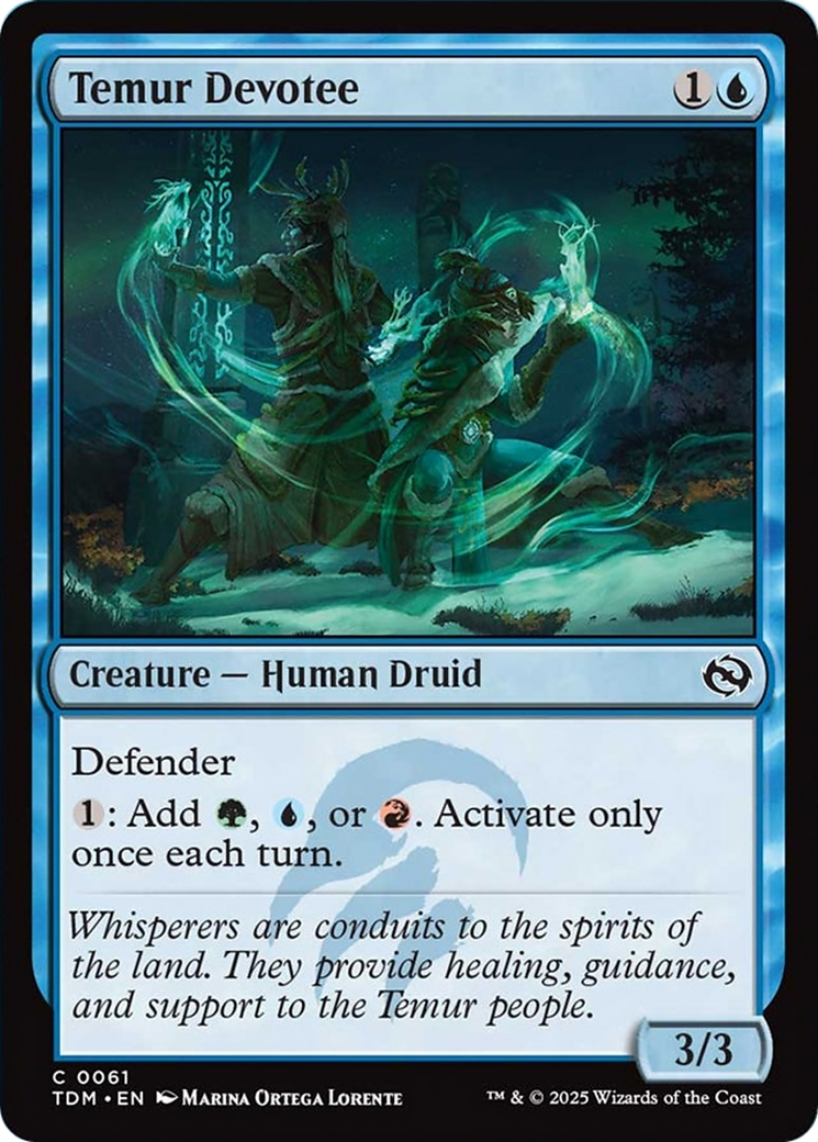 Temur Devotee - Common Creature — Human Druid card from Tarkir: Dragonstorm
