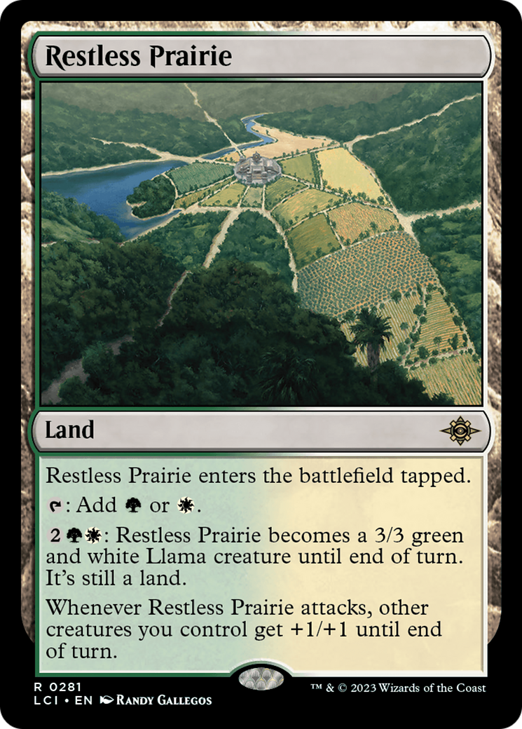 Restless Prairie - Rare Land card from The Lost Caverns of Ixalan