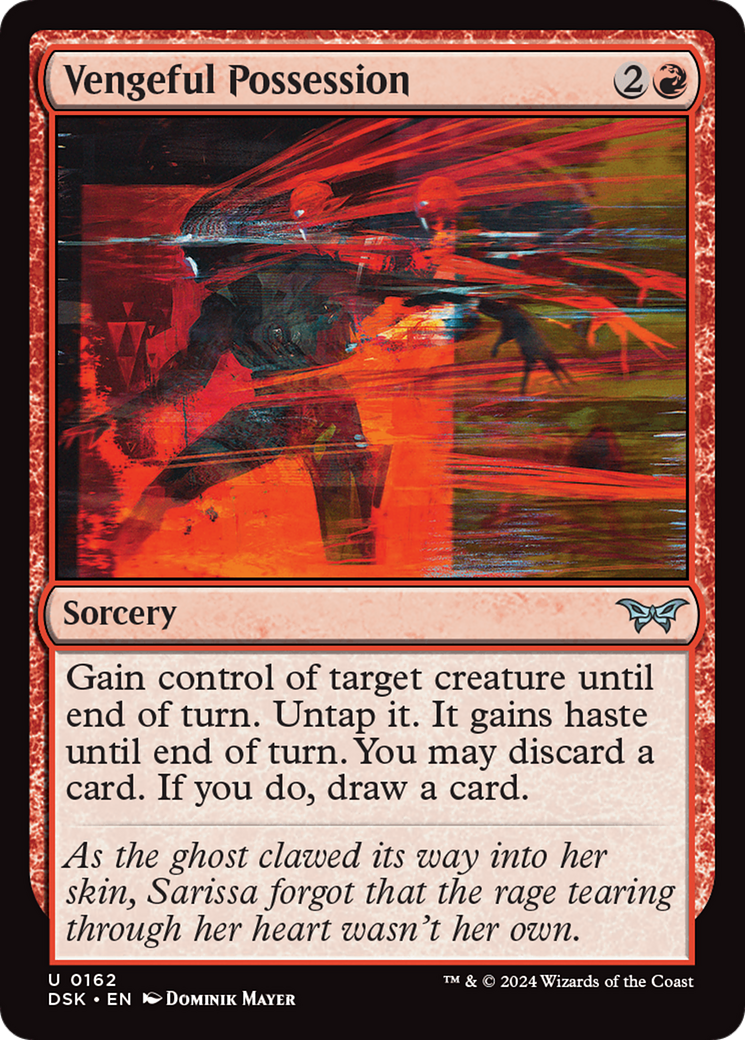 Vengeful Possession - Sorcery used in 50.0% of Mono-Red sideboards