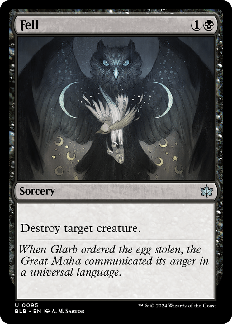 Fell - Uncommon Sorcery card from Bloomburrow