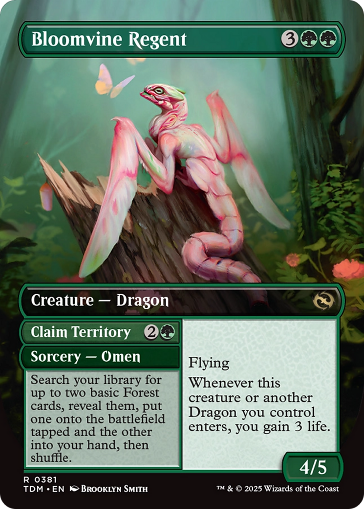 Back face of Bloomvine Regent // Claim Territory // Bloomvine Regent // Claim Territory - Sorcery — Omen card