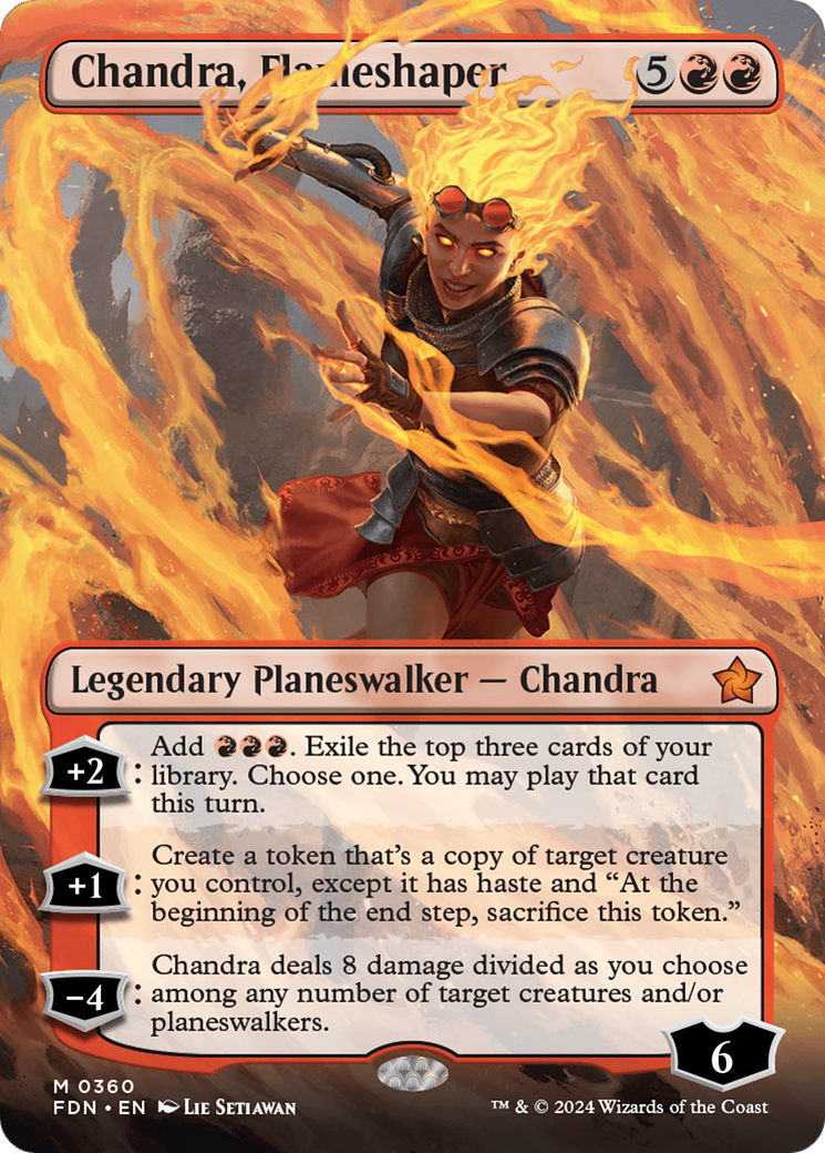 Chandra, Flameshaper - Mythic Legendary Planeswalker — Chandra card from Foundations