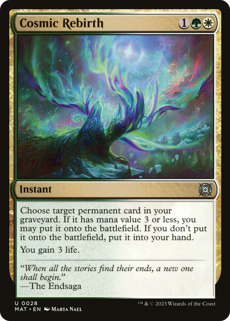Cosmic Rebirth - Uncommon Instant card from March of the Machine: The Aftermath