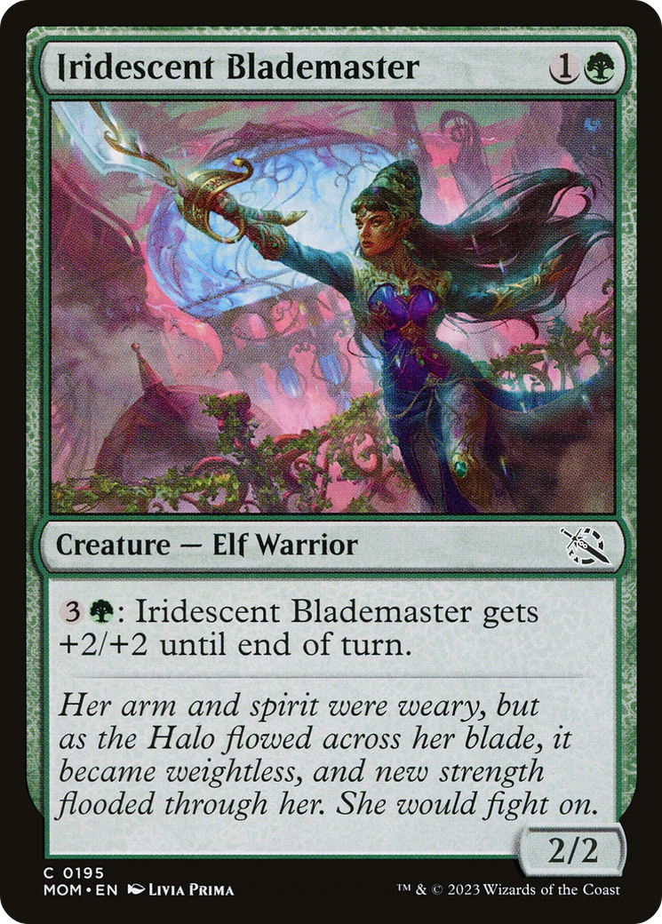 Iridescent Blademaster - Common Creature — Elf Warrior card from March of the Machine