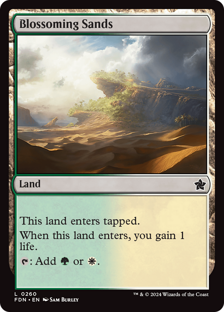 Blossoming Sands - Common Land card from Foundations