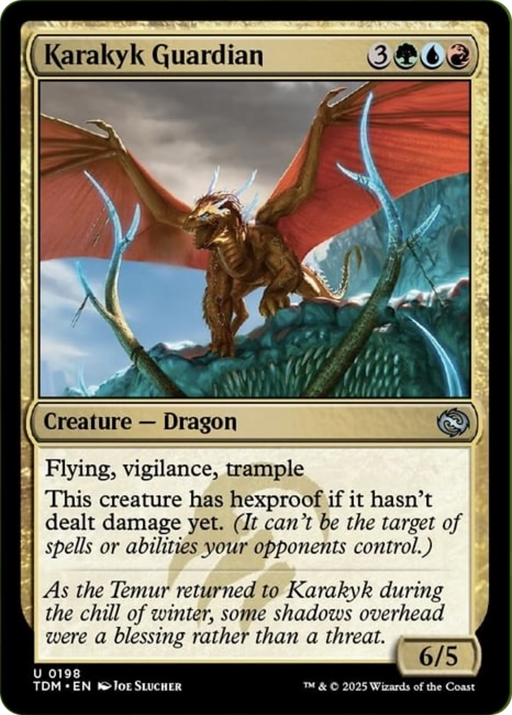 Karakyk Guardian - Uncommon Creature — Dragon card from Tarkir: Dragonstorm