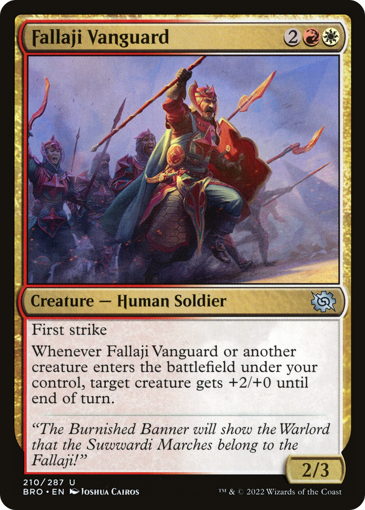 Fallaji Vanguard - Uncommon Creature — Human Soldier card from The Brothers' War