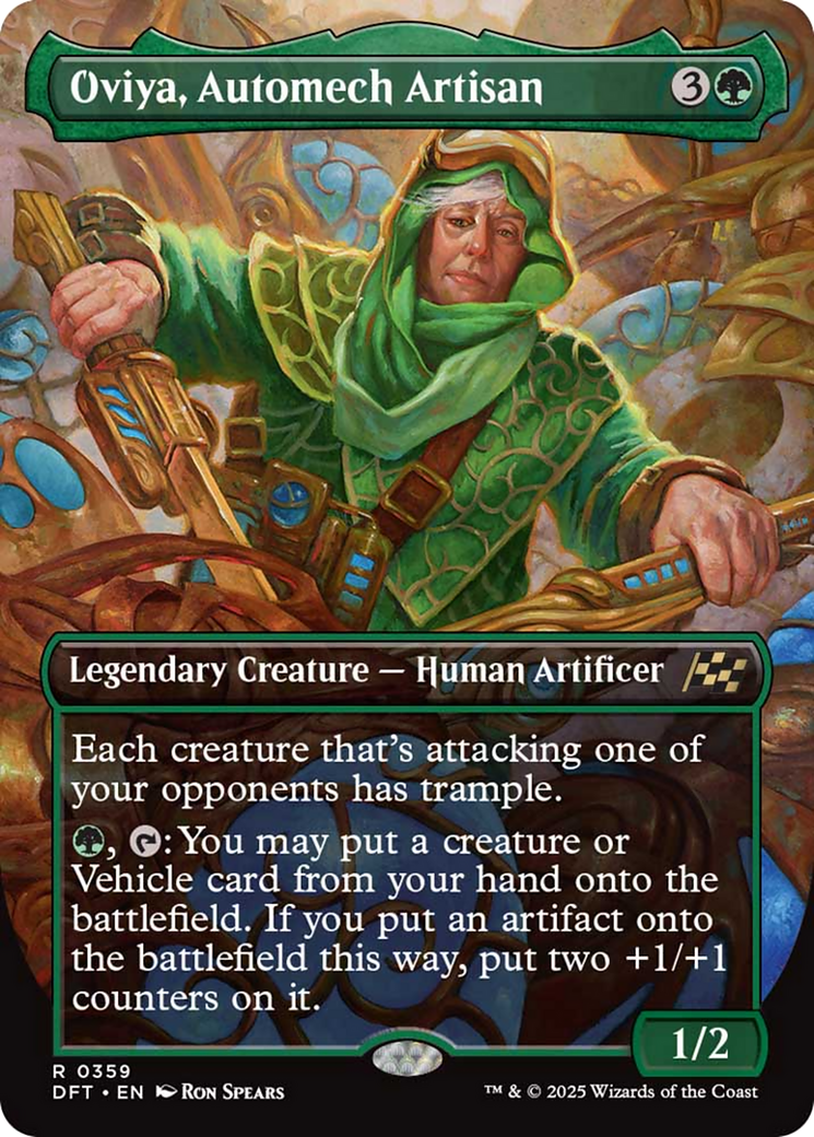 Oviya, Automech Artisan - Rare Legendary Creature — Human Artificer card from Aetherdrift